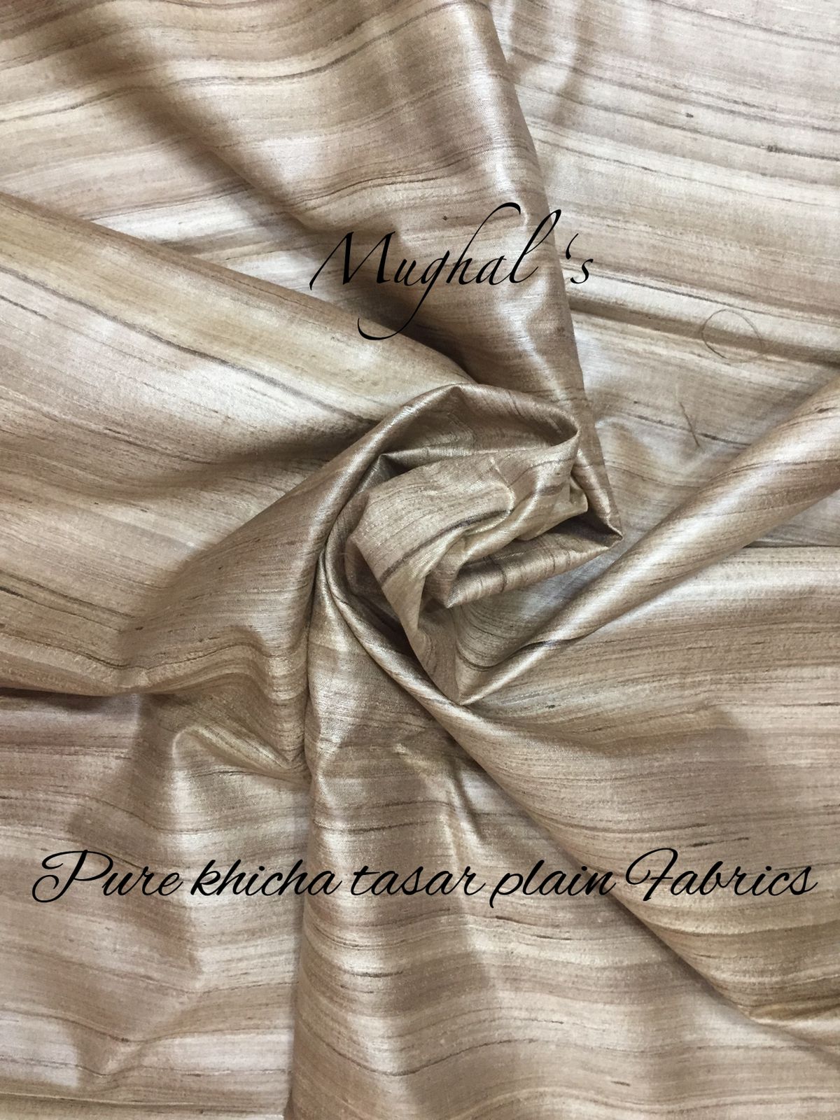 Pure Khicha Tasar Plain Fabrics