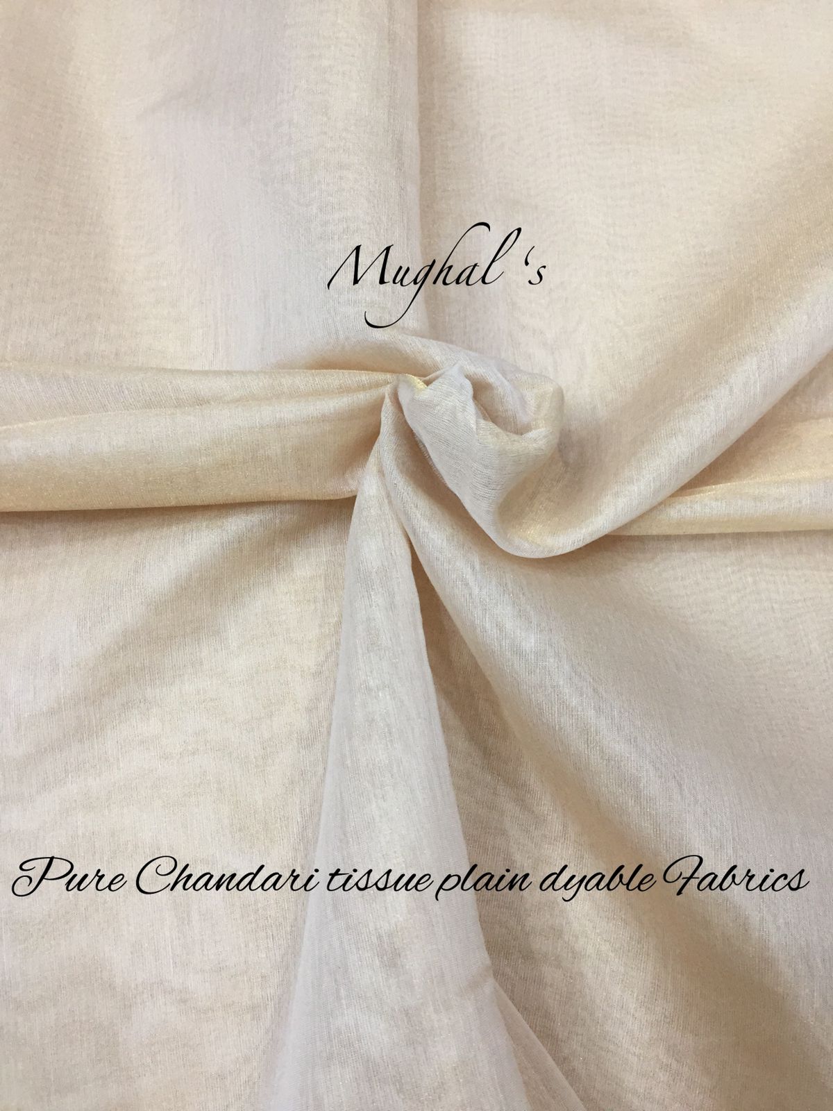 Pure Chandari Tissue Plain Dyable Fabrics