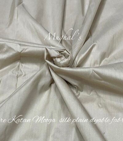 Pure Katan Mooga Silk Plain Dyable Fabrics