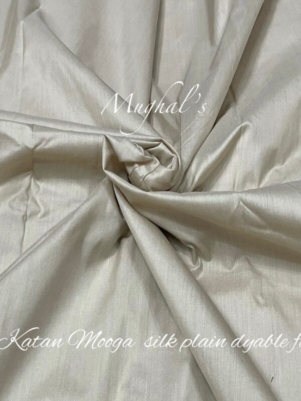 Pure Katan Mooga Silk Plain Dyable Fabrics