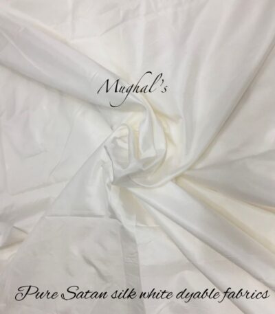 Pure satan silk white dyable fabrics