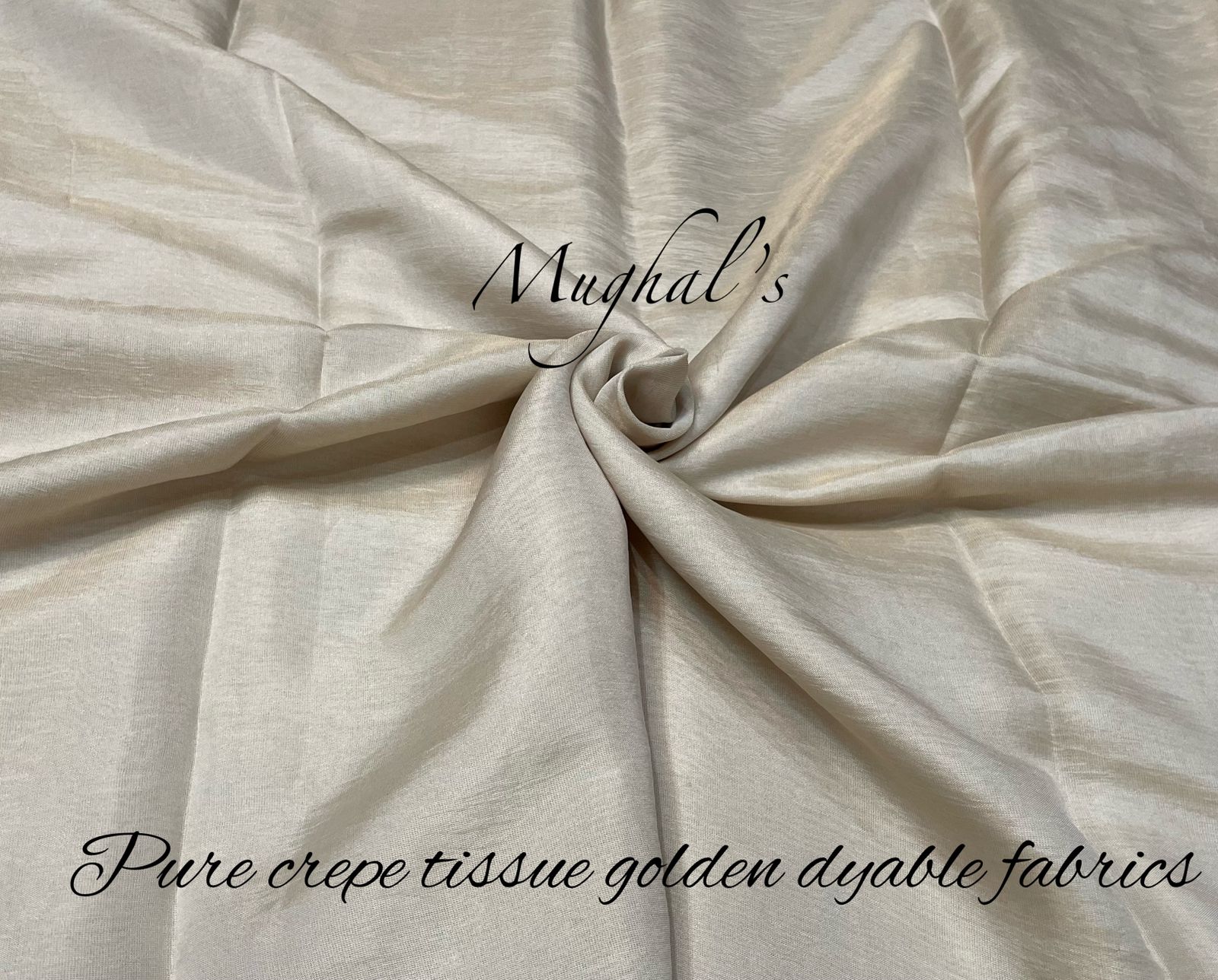 Pure crepe tissue golden dyable fabrics