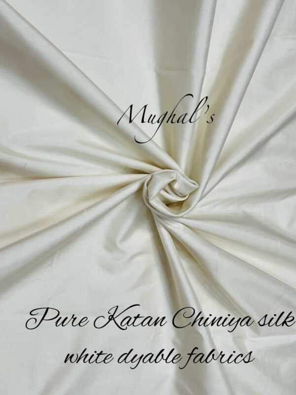 Pure katan chiniya silk white dyable fabrics