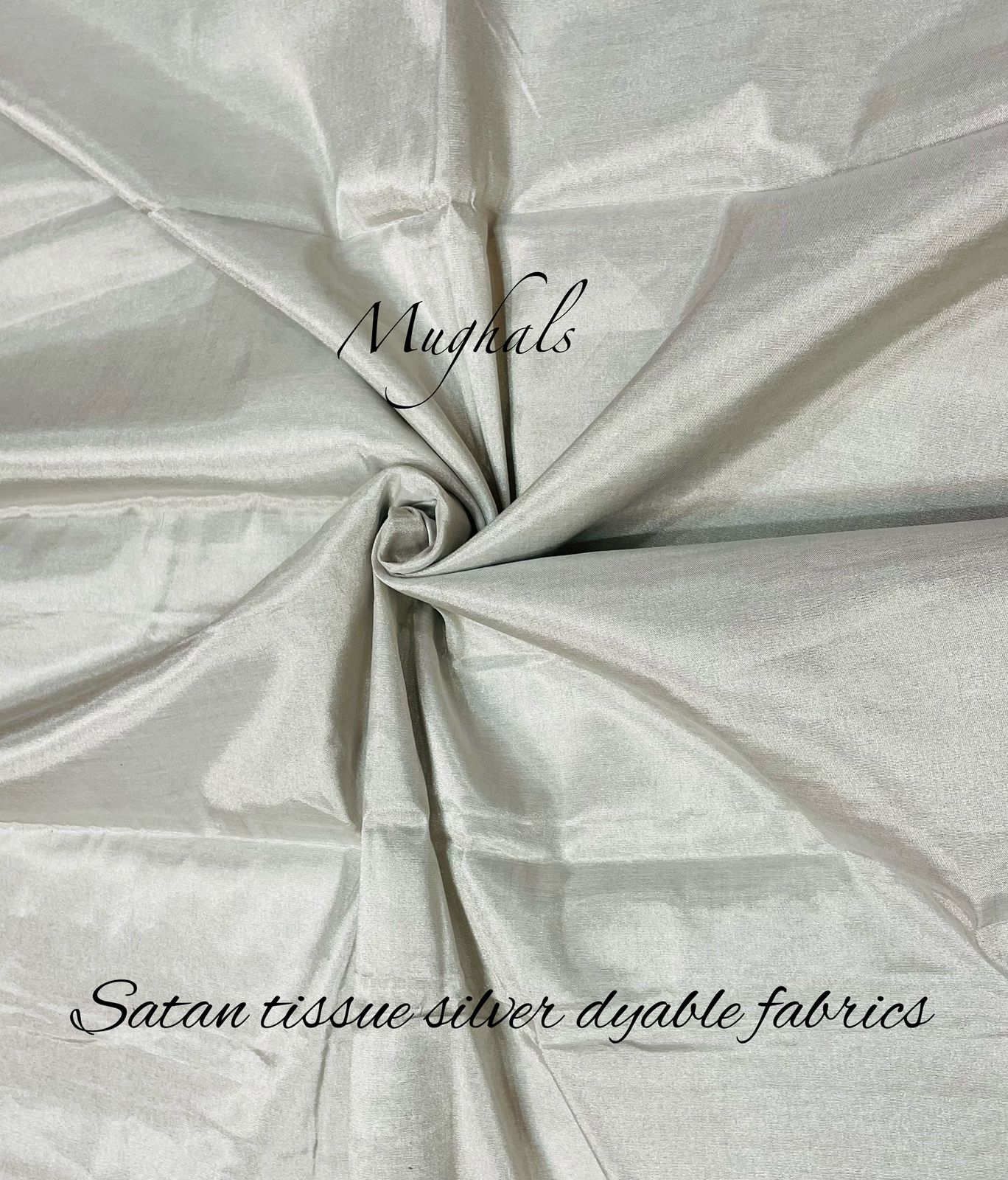 Satan tissue silver dyable fabrics