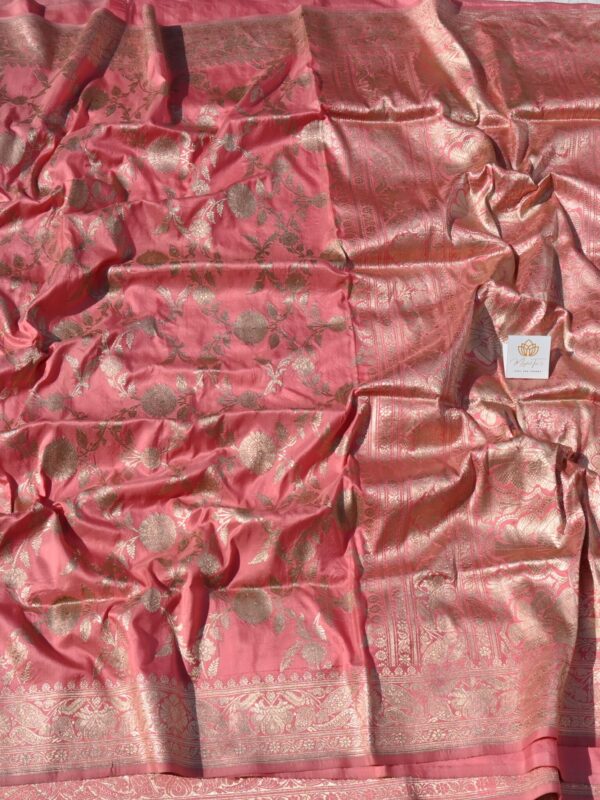 Pure Silk Katan Light Pink By Handloom