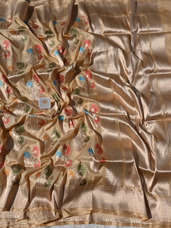 Pure Silk Katan Boota Saree By Handloom
