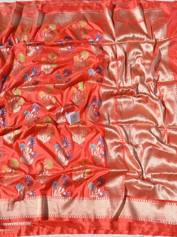 Pure Silk Katan Panch meena Pich Saree By Handloom